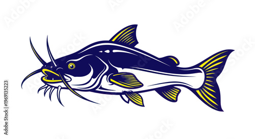 Stylized Catfish Illustration