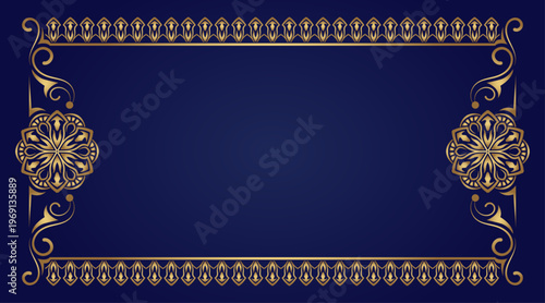 Foral ornament frame and mandala