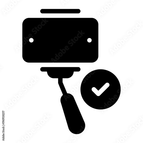 selfie stick glyph icon