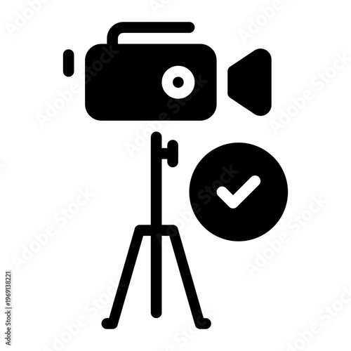 video camera glyph icon