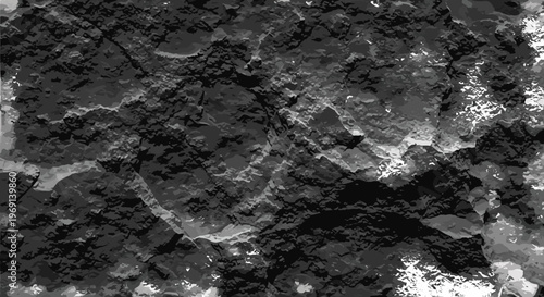 Close up view of a textured dark gray stone surface with rough uneven patterns