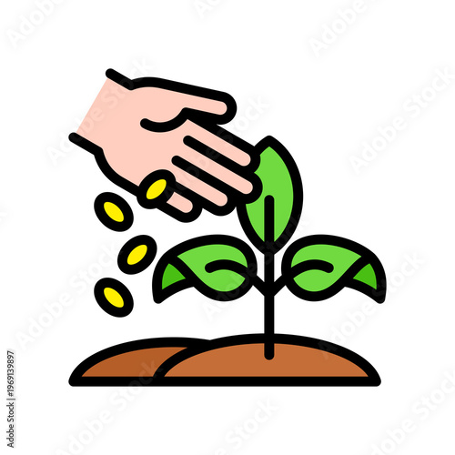 Agriculture lineal color icon