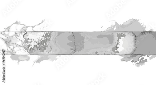 Abstract monochrome watercolor splash texture with grunge elements and snowflake