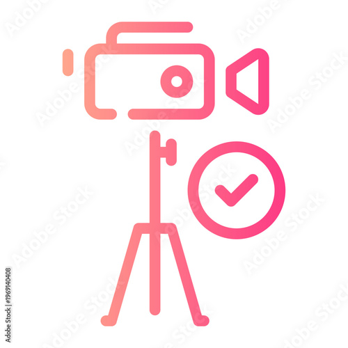 video camera gradient icon