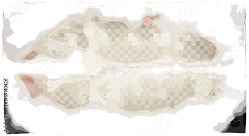 Two shrimp tails with subtle pink and orange hues isolated on a clean white