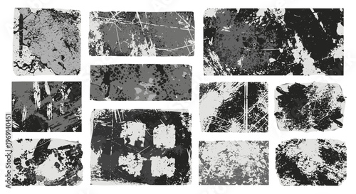 Collection of distressed grunge textures and abstract distressed background