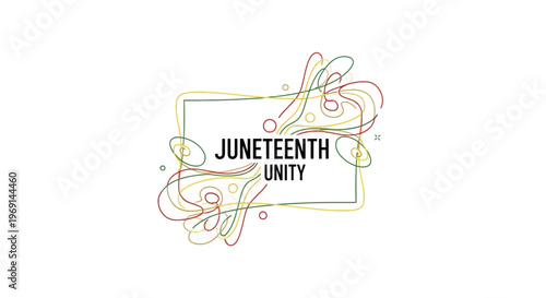Juneteenth Unity abstract artistic vibrant colorful design representing freedom and liberation