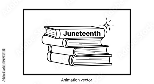 Juneteenth commemoration and historical education stack, celebrating freedom through knowledge and