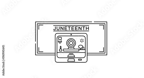 Juneteenth digital celebration concept illustration for online educational or commemorative events