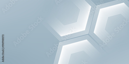 Vector watercolor hexagon line background art