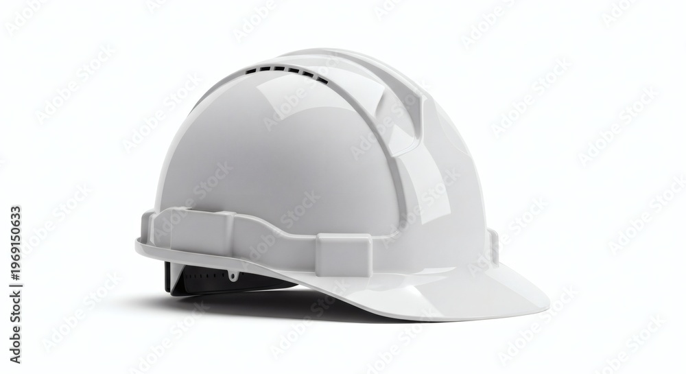 Fototapeta premium White Protective Construction Hard Hat