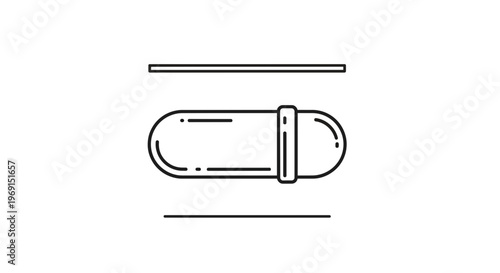 Capsule Pill Icon, Medical Treatment, Healthcare Symbol, Pharmaceutical Drug, Medicine Outline