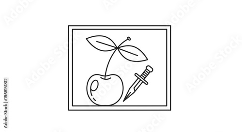 Cherry and Knife Icon: Symbol of Danger, Betrayal, or Forbidden Fruit