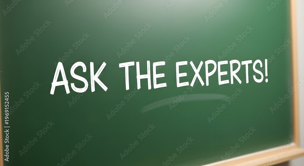 Obraz premium Ask the Experts Chalkboard Sign
