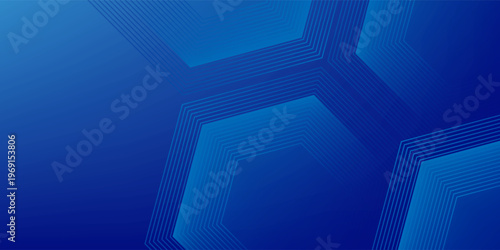 Abstract Hexagon Blue Tech Finance Fintech Background Abstract Pixel Pattern. Abstract Business Tech Simple Art Modern Abstract