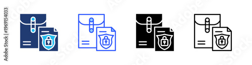 Secret Multi Style Icon Set Vector 