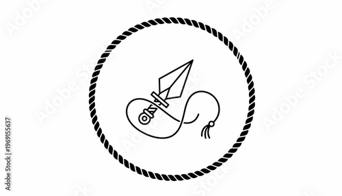 Whip and Dagger Icon: Adventure, Danger, and Exploration Symbol