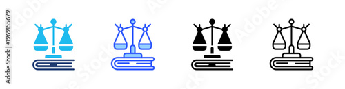 Legislation Multi Style Icon Set Vector 