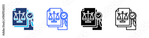Investigation Multi Style Icon Set Vector 