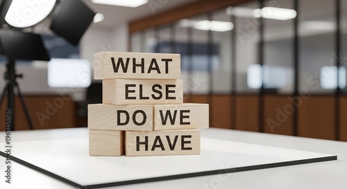 What Else Do We Have? Wooden Blocks Concept