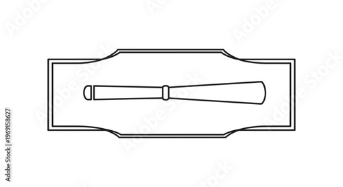 Vintage Butter Knife Silhouette on Decorative Label