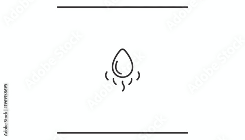 Water droplet falling with steam or vapor rising, clean liquid, abstract concept