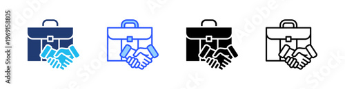 Business Multi Style Icon Set Vector 