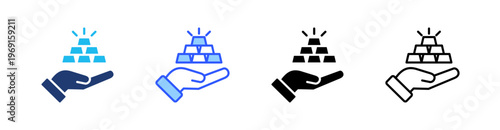 Value Multi Style Icon Set Vector 