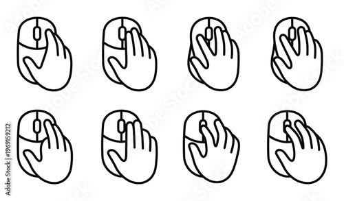 Hand holding computer mouse different grip types for ergonomic use and gaming performance optimization