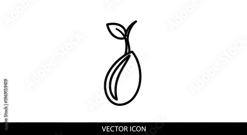 Sprouting Seed Icon: New Life, Growth, and Organic Beginnings