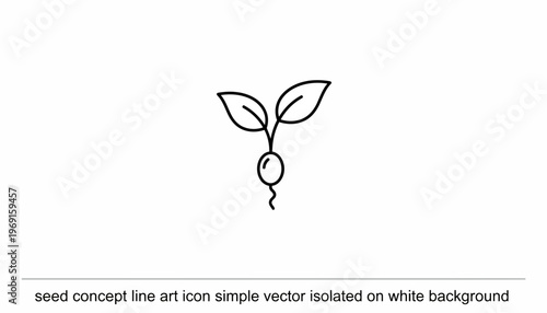 Sprouting Seedling Icon: New Life, Growth, and Nature Concept