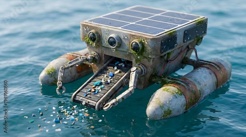 Autonomous Ocean Cleanup Robot Innovative Solar-Powered Machine Collecting Plastic Waste from Marine Environment with Advanced Filtration System