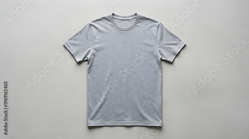 Blank T-Shirt Flat Lay Top View Minimal Background