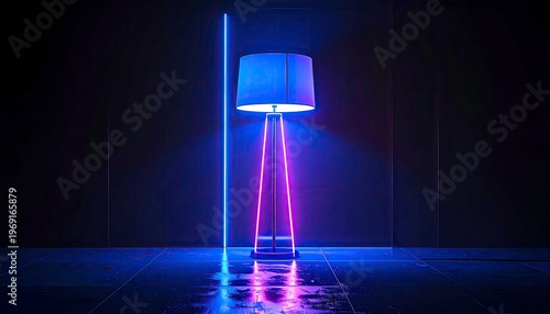 Modern Neon Lamp and Light Tube Glow