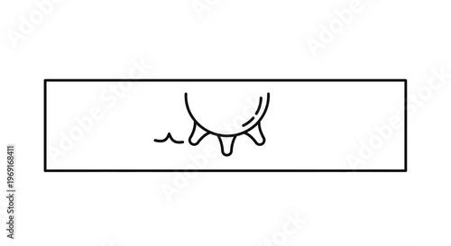 Modern Line Art Illustration of a Cow's Udder and Milk Drops for Dairy Concepts