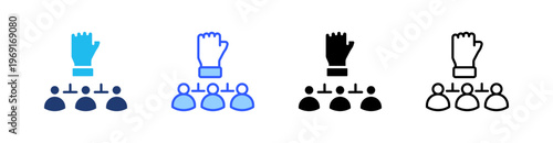 Relative Strength Multiple Style Icon Set Collection Pack Web Banner Vector 