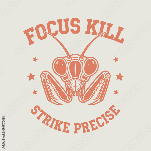 Praying Mantis Insect Closeup Face.