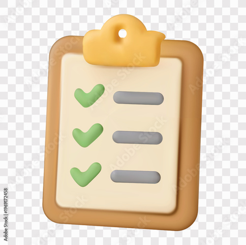 Logistics and Warehouse Vector Icon Set | 3D icon set | a checklist clipboard
