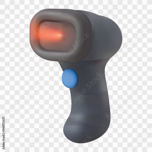 Logistics and Warehouse Vector Icon Set | 3D icon set | a barcode scanner