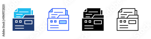 Repository Multiple Style Icon Set Collection Pack Web Banner Vector 