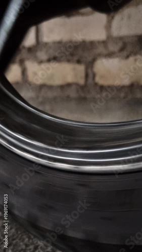 Wallpaper Mural A motorcycle chain on an underbone bike transfers engine power to the rear wheel, highlighting its function, durability, and role in smooth riding performance. Torontodigital.ca