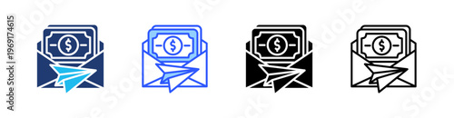 Expenditure Multiple Style Icon Set Collection Pack Web Banner Vector 