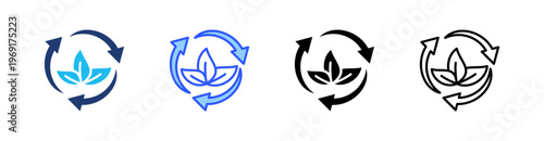 Sustainability Multiple Style Icon Set Collection Pack Web Banner Vector 