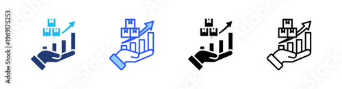 Demand Surge Multiple Style Icon Set Collection Pack Web Banner Vector 