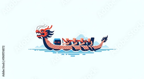 Traditional dragon boat festival race