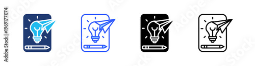 Breakthrough Multiple Style Icon Set Collection Pack Web Banner Vector 