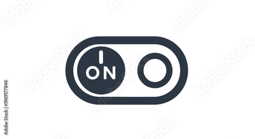 Black toggle switch button on.