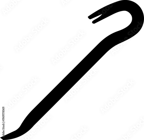 Crowbar Wrecking Silhouette Icon