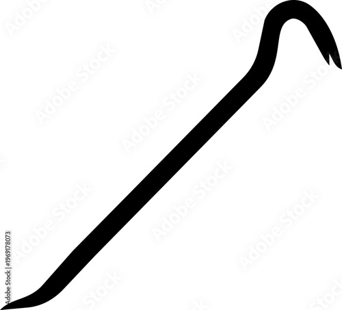 Wrecking Bar Silhouette Icon