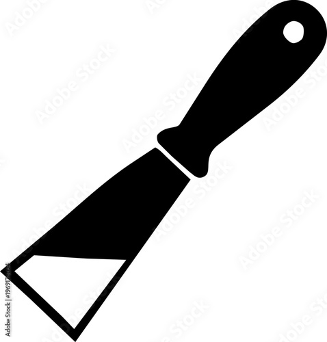 Putty Knife Scraper Silhouette Icon